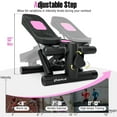 thumbnail image 4 of Goplus Mini Stepper pour Exercice à Domicile avec Bandes de Résistance Hauteur Réglable Noir, 4 of 10