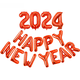 thumbnail image 4 of Globo de película de aluminio con letras de Feliz Año Nuevo de 16 pulgadas, decoración con escena de Feliz Año Nuevo, 4 of 4