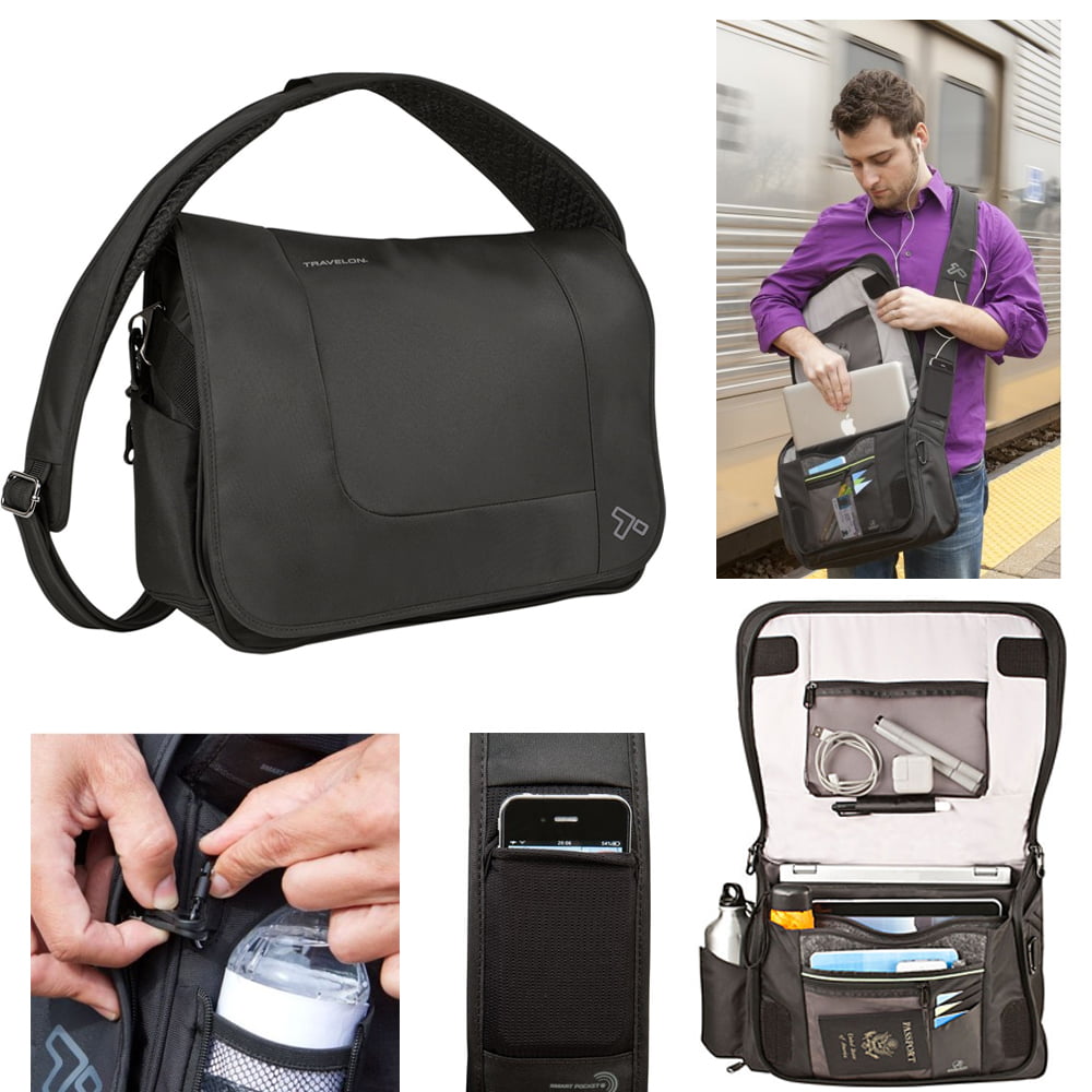 ATB - Travelon Anti Theft Urban Messenger Tablet Laptop Bag RFID Blocking Crossbody ! - www.semashow.com