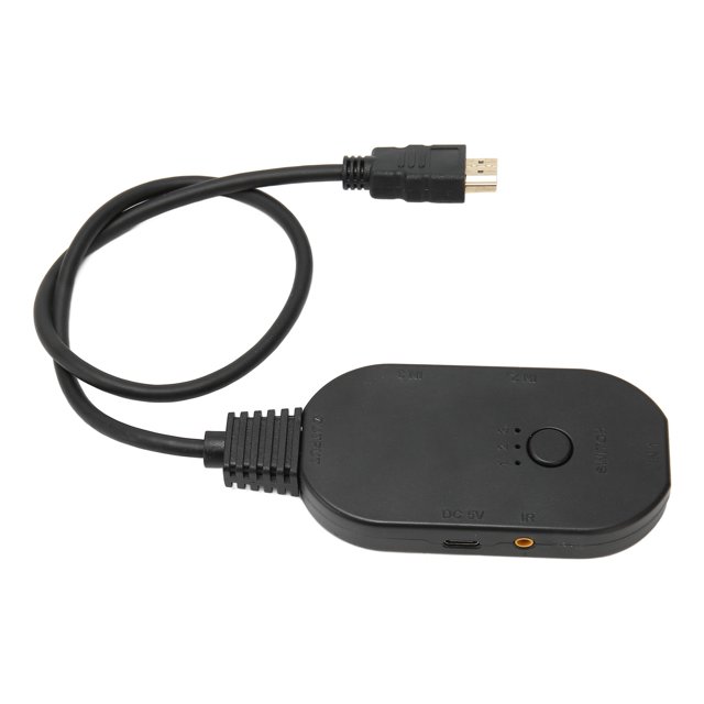 Interruptor De Interfaz Multimedia HD 3 En 1 Salida, Interruptor De Video De 3 Puertos Amortiguación De Vibraciones Control Remoto 4K 60 Hz Para Capacitación Corporativa Para