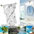 thumbnail image 4 of GZHJMY 3D White Marble Stone Print Soft Luxury Decorative 3 Pieces Towels Set, 1 Bath Towel+1 Hand Towel+1 Washcloth, Multipurpose for Bathroom, Hotel, Gym, Spa and Kitchen, 4 of 5