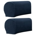 thumbnail image 1 of Cushion 2Pcs Sofa Arm Protector Anti-Slip High Elastic Polyester Simple to Install Armrest Covers Household Supplies Black, 1 of 5