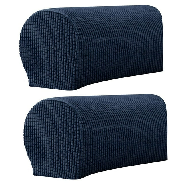 Cushion 2Pcs Sofa Arm Protector Anti-Slip High Elastic Polyester Simple to Install Armrest Covers Household Supplies Black