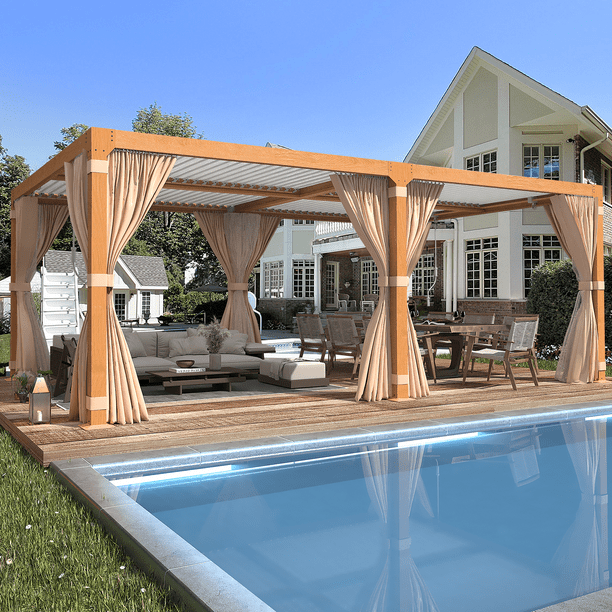 YOLENY Pergolas - Adjustable Shade for Hotel Patio Furniture