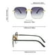 thumbnail image 4 of Gafas de sol cuadradas sin montura Ormromra para mujer estilo callejero, 4 of 8