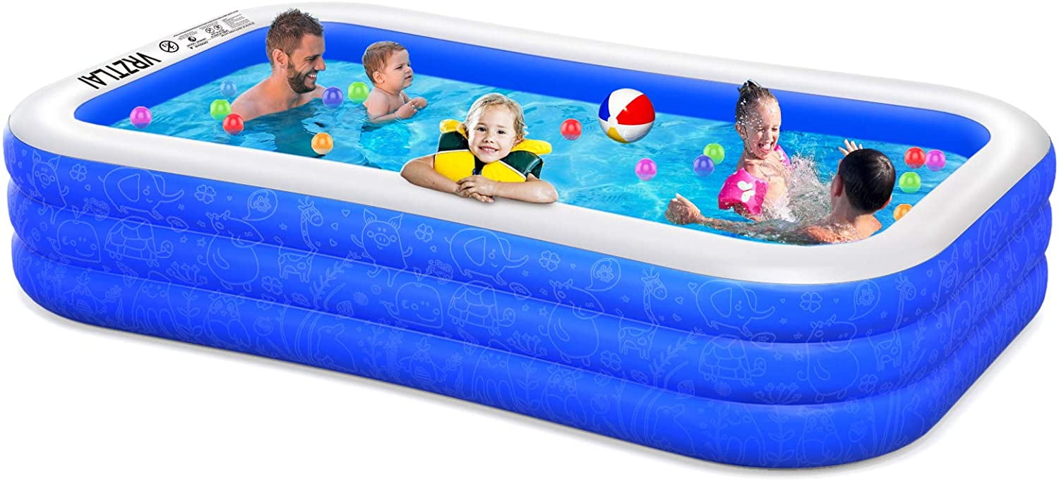 Large Lounge Inflatable Swimming Pool Floaties for Kids/Adult Family Fun Outdoor 
