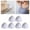 White, variant on 3 Pairs Triangle Bra Inserts Pads Removable Bra Cups Inserts Replacement Pads Sponge Women for Sports Black