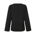 thumbnail image 3 of Babysbule Womens Long Sleeve Tops Women Fashion Loose Long Sleeve V-Neck Casual T-Shirt Blouse Tops, 3 of 9