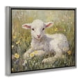 thumbnail image 2 of Stupell Industries Traditional Sunlight Lamb in Flowers Gray Floating Frame Canvas Art, 31 x 25, by Petals Prints Design, 2 of 7
