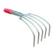 thumbnail image 3 of Rastrillo de mano, herramienta de jardinería, rastrillo de hojas de mano pequeño, versátil, para deshierbar y cavar 5 dientes, 3 of 9