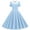 Blue, variant on Women 50s 60s Retro Rockabilly Swing Dress Polka Dot Double Breasted Notch Lapel V-Neck Dresses Cocktail Party Evening Prom Gown