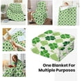 thumbnail image 2 of St Patricks Day Throw Blanket, Shamrock Blanket Throw, Shamrocks Design Super Soft Warm Flannel Blanket, Irish Gifts for Women 40"x50", 2 of 6