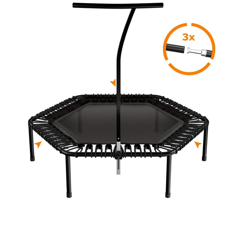 bellicon Jumping Fitness Trampoline, 54” Hexagon, Orange, T