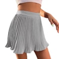 thumbnail image 1 of Jumpingount holgada de cintura alta de verano para mujer, faldas plisadas por encima de la rodilla para deportes de senderismo para niñas, regalo Ropa, zapatos y accesorios Miscelánea gris claro XXL, 1 of 6