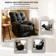 thumbnail image 2 of Recliner Chair, PAPROOS Reclining Chair with 2 Side Pockets, Plush Cloud Home Theater Recliner with with Fixed Base, Manual Recliner for Adults for Living Room Bedroom, Gray, 2 of 10