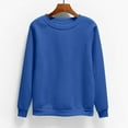 thumbnail image 2 of Clearance! Yajing Crewneck Sweatshirts Women Sweatshirt for Women Pullover Plain Versatile Sweatshirt Without Hood Large Sizes Basic Casual Crew Neck Jumper Xl Blue, 2 of 5