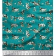 thumbnail image 1 of Soimoi Georgette Viscose Fabric Leaves,Flower & Humming Bird Print Fabric by The Yard 42 Inch Wide, 1 of 3