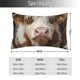 thumbnail image 2 of Fotbe Cow With Butterflies Funda de Almohada Decorativa Estilo Occidental, Lujo en Algodón, Fundas para Almohadas King, Cojín Estampado para Decoración del Hogar-14"x20", 2 of 6
