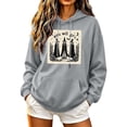 thumbnail image 2 of Molidfa Womens Retro Ghost Hoodie Pumpkin Patch Graphic Oversized Pullover Sweatshirt, 2 of 5