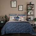 thumbnail image 6 of Woodlands Friendly Forest Whimsical Novelty Quilt Set, Cotton-Rich, Reversible, 3-Piece Full/Queen, 6 of 6