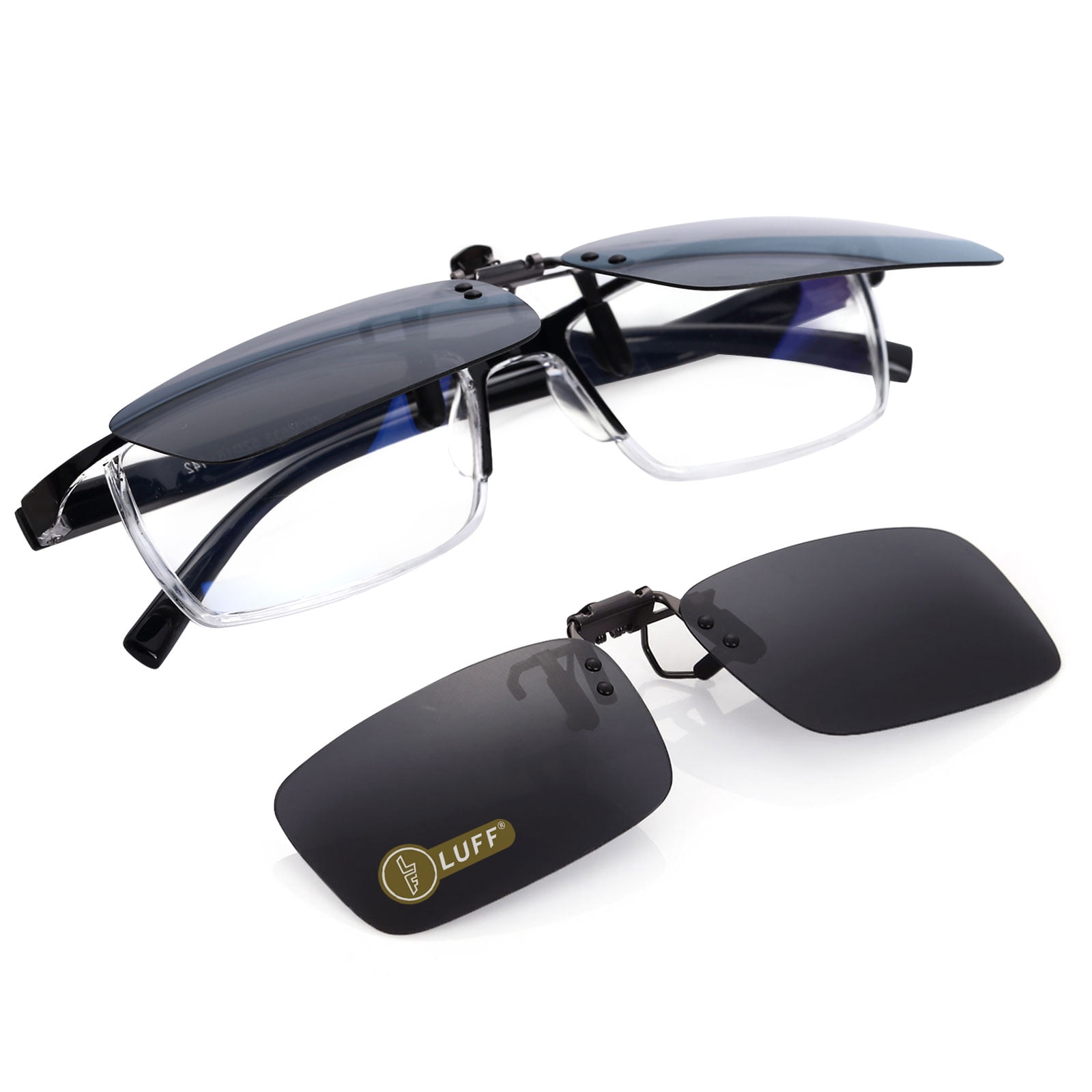 Polarized Flip-up Clip-on Sunglasses Lens UV400 for Myopic or Reading Glasses 