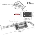 thumbnail image 2 of Unique Bargains Barrel Bolt Latch, 2 Pack 10x135mm - Stainless Steel Spring Loaded Gate Latch Pin with Keeper, for Doors (Silver), 2 of 5