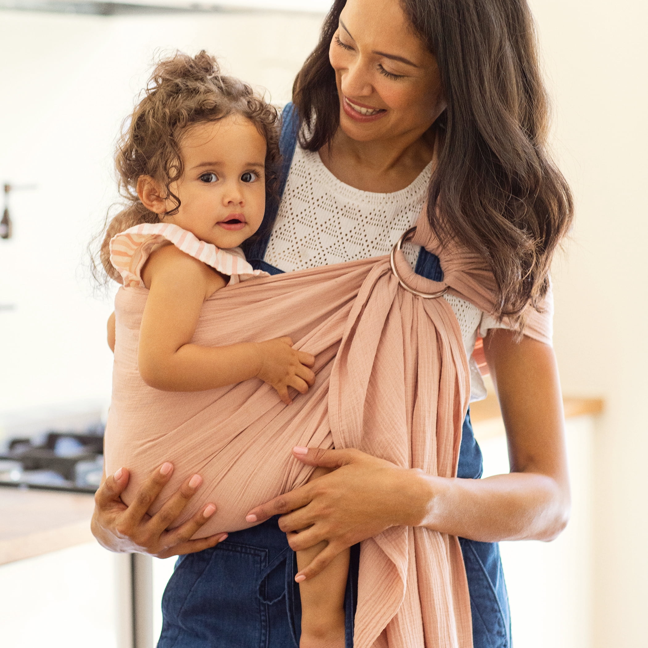 Moby Wrap Ring Sling Baby Carrier in Rose