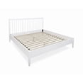 thumbnail image 3 of Mid-Century Modern Headboard Platform King Bed - White, 3 of 6