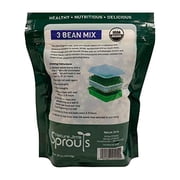 Nature Jim's 3 Bean Seed Mix - Green Pea, Lentil, Adzuki Bean Seeds for Sprouts - 16 oz