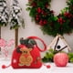 thumbnail image 4 of Bolsas de regalo navideñas con diseños de peluche en 3D - Bolsas reutilizables para guardar tela y regalar en Navidad - Bolsa de tela roja de 23x19 cm, 4 of 6