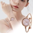 thumbnail image 2 of Gnwei Women's Cuff Watch - Women Analog Quartz Watch Bling Rose Gold Watches with Glitter Diamonds Bracelet Waterproof Quartz Wristwatch for Female Student, 2 of 8
