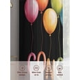 thumbnail image 5 of Graduation Season Sheer Curtains 2 Panels Set Colorful Balloon Celebration Black Sheer Window Curtains Light Filtering Rod Pocket Voile Drapes for Bedroom Living Room 52"X108", 5 of 8
