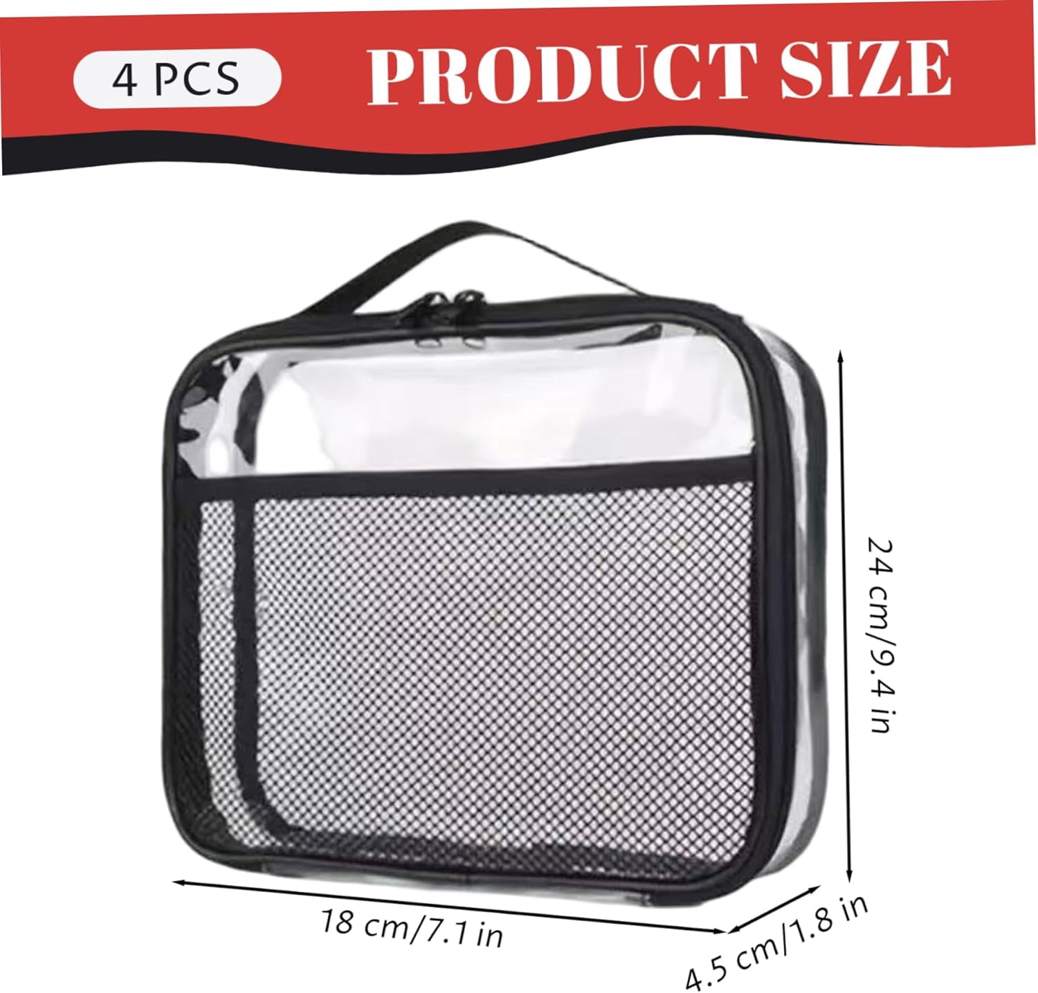 Toy Organizer Bags 4Pcs Toy Storage Bags, Clear PVC Waterproof Organizer with Zipper, Multi-Purpose Storage Containers for Board Games, Puzzles, Books