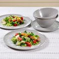 thumbnail image 4 of GHSDFBB 18 Pieces Plastic Kitchen Dinnerware Set, Plates (8 Inch & 10 Inch), Bowls (32OZ), Service for 6 (Gray), 4 of 5