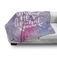 thumbnail image 3 of Feminist Soft Flannel Fleece Blanket, Inspirational Female Hero Themed Hand-Drawn Style Lettering on Watercolor Effect, Cozy Plush for Indoor and Outdoor Use, 50" x 60", Multicolor, by Ambesonne, 3 of 6