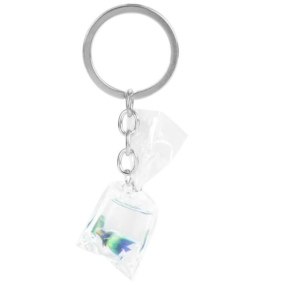 Tropical Fish Key Chain Moving Water Keychain Accessories Para