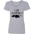 thumbnail image 3 of Inktastic I Love Camping Tent and Trees Women's V-Neck T-Shirt, 3 of 5