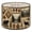 Color 4, variant on Linen Drum Lamp Shades Rustic Wilderness Collage Deer Bear Pine Cone Tribal vintage 13" x 13" x 10" Lampshade for Table Lamps Floor Lamps Lamp Shade Replacement Easy Assembly Required