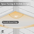 thumbnail image 4 of CAPHAUS Corner Bookshelf, 6 Tier White Corner Bookshelf, 71.7-Inch Tall Corner Stand with Metal Frame, Industrial Round Corner Shelf Stand, Versatile Display Shelving Unit for Home Office Space, 4 of 9