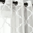 thumbnail image 5 of Avon Trellis Grommet Sheer Window Curtain Panels White 38X95 Set, 5 of 6