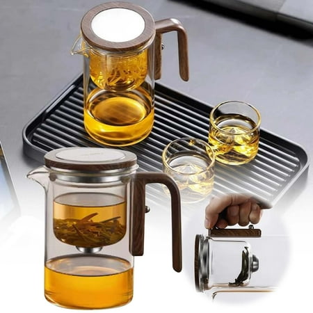 

Washer Water Separation Glass Teapot with Wooden Handle Witchcraft Teapot Magical Teapot Glass Teapot with Infuser Glass Teapot with Strainer Clear Teapot Tea Water Separation Teapo
