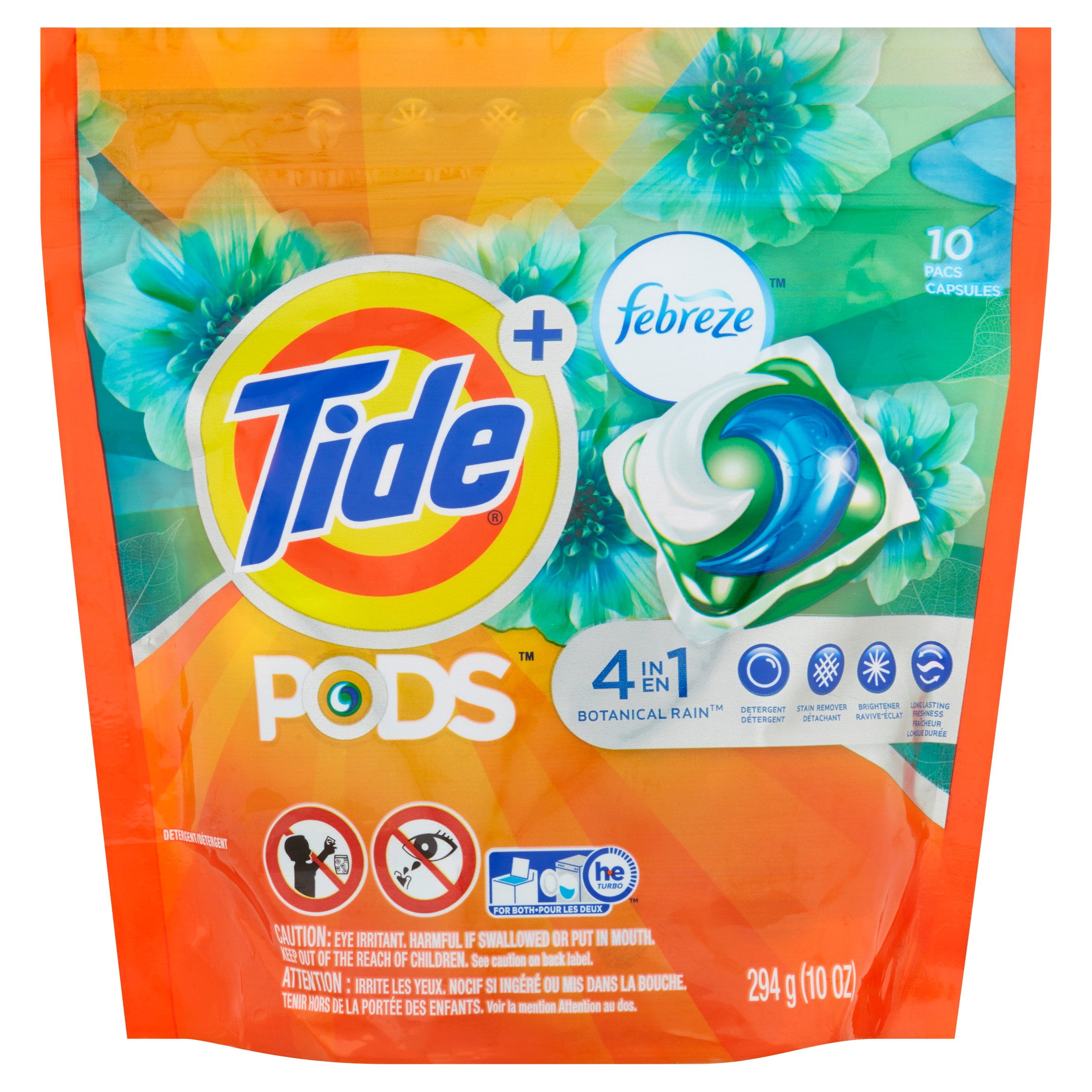 Tide PODS Plus Febreze Odor Defense Laundry Detergent Pacs, Botanical
