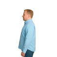 thumbnail image 3 of Big Kong USA Camisa Hombre Mil Rayas Azul Turquesa Talla Grande Manga Larga, 3 of 5