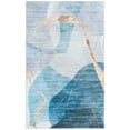 thumbnail image 2 of SAFAVIEH Malibu Cadence Geometric Polyester Machine Washable Area Rug, Blue/Gold, 3' x 5', 2 of 13