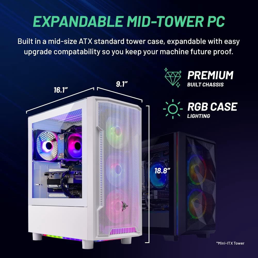 Skytech Archangel Gaming PC Desktop AMD Ryzen 5 7600 AMD Radeon RX 7600 1TB NVMe SSD 16GB DDR5 RAM Windows 11
