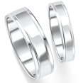 thumbnail image 1 of 14k White Gold Matching High Polished Wedding Band Set, 1 of 1