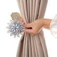 thumbnail image 6 of SUQ I OME Crystal Magnetic Curtain Tiebacks & Holdbacks Clips for Home Office Bedroom Décor, Silver, 2 Pieces, 6 of 7