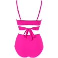 thumbnail image 2 of Conjunto de bikini cruzado para mujer Trajes de baño de 2 piezas de talle alto push up, 2 of 7