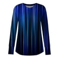 thumbnail image 5 of Womens T Shirts Long Sleeve Top Round Neck Basic Fashion Printed Tshir Thumbhole Tunic Tshirts, 5 of 5