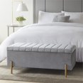 thumbnail image 2 of Banc de Rangement en Métal et Polyester Madison Park Boyden Gris/or, 2 of 8